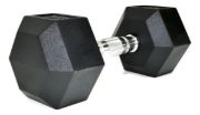 Imagen de Mancuerna Hexagonal 5 Kg Hierro Caucho  Negro