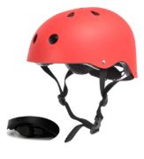 Imagen de Casco Protección Skate Con Anillo Ajustable - Rojo - Unico