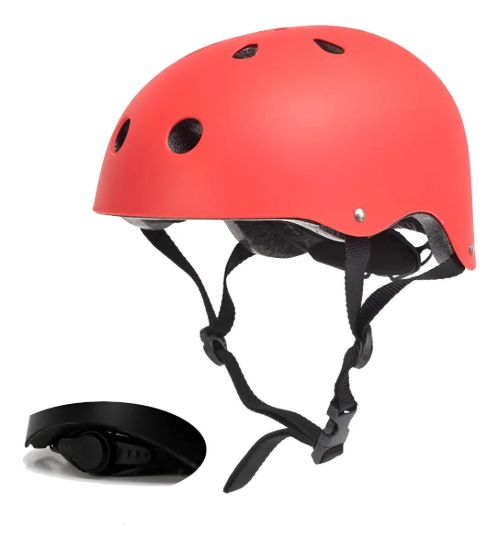 Imagen de Casco Protección Skate Con Anillo Ajustable - Rojo - Unico