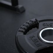 Imagen de Disco Olimpico Hierro Engomado C/agarres  2.5kg Negro