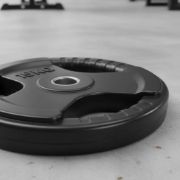 Imagen de Disco Olimpico Hierro Engomado C/agarres 5kg Negro