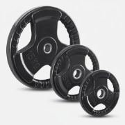 Imagen de Disco Olimpico Hierro Engomado C/agarres 5kg Negro