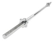 Imagen de Barra Recta Cromada Con Roscas Maciza Discos 1  1,80mts Metal Cromado 1.80mts