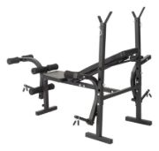 Imagen de Banco Pecho Multifuncional + 30 Kg Pesas + Barra 