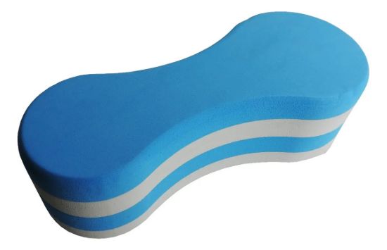 Imagen de Pull Buoy Natacion Celeste Y Blanco