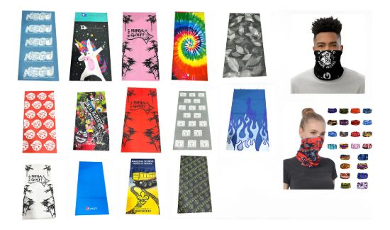 Imagen de Bandana Cuello Buff Termico Pañuelo X 10 Unidades