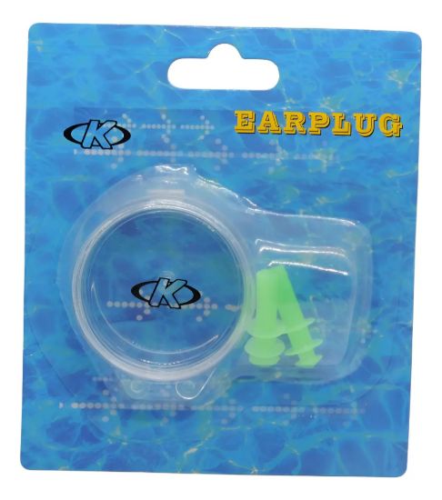 Imagen de Tapones Para Oidos Rigido Natacion Verde Claro