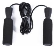 Imagen de Cuerda Para Saltar Mango Neopreno Rulemanes Negro