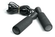 Imagen de Cuerda Para Saltar Mango Neopreno Rulemanes Negro