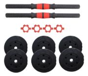 Imagen de Set Mancuernas Ajustable Regulables 20 Kg Juego Kit 3 En 1 Negro