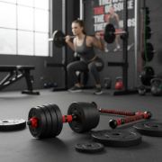 Imagen de Set 2 Mancuernas + Barra 3 En 1 15 Kgs