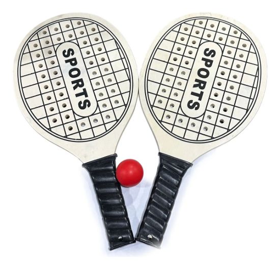 Imagen de Set Paleta De Playa + Pelota Madera Tenis Niños