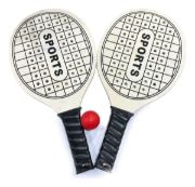 Imagen de Set Paleta De Playa Madera + Pelota Tenis