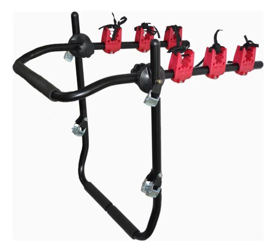 Imagen de Porta Bicicleta Rack Para Auto Transporta Hasta 3 Bicicletas Rojo
