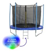 Imagen de Cama Elastica Con Escalera 1.83 Mts Excelente Calidad Negro Azul