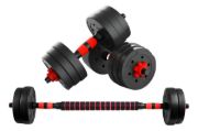 Imagen de Set 2 Mancuernas + Barra 3 En 1  30 Kgs