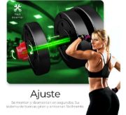 Imagen de Set 2 Mancuernas + Barra 3 En 1  30 Kgs