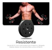 Imagen de Set 2 Mancuernas + Barra 3 En 1  30 Kgs Demstore Negro