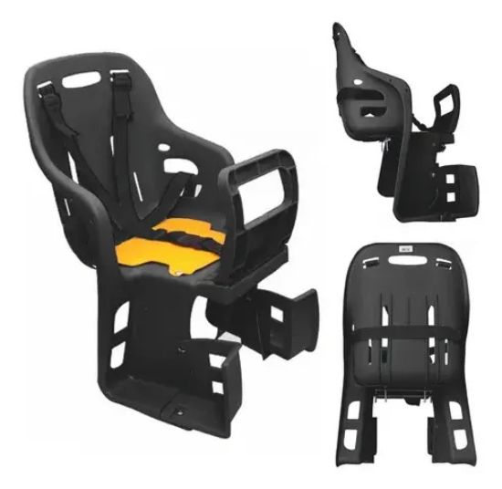 Imagen de Silla Bicicleta Niño C/cinturon Trasera Negro