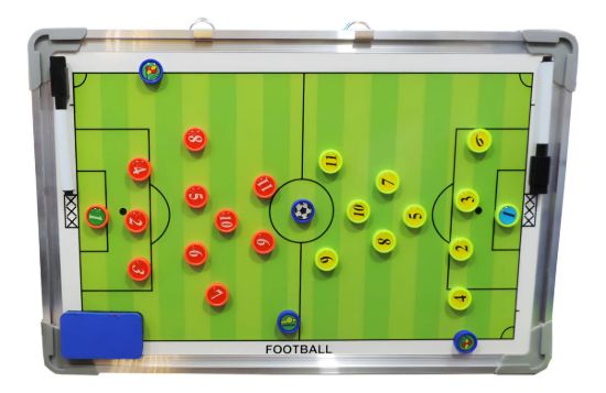 Imagen de Tabla Dt Futbol Con Marco Aluminio 45*30  Fichas Magneticas Verde