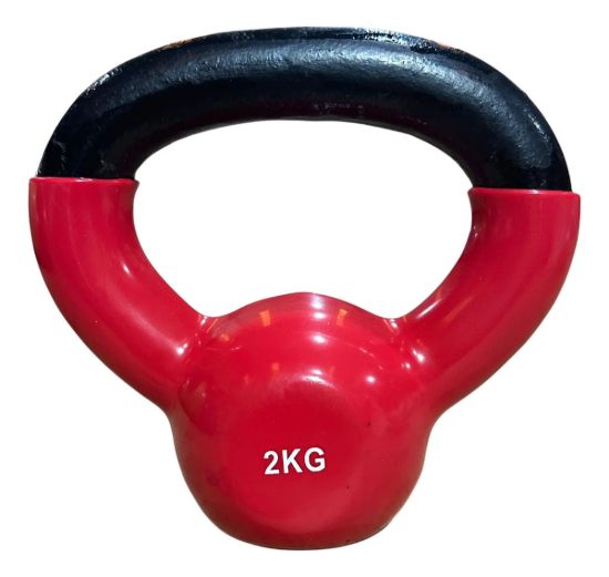 Imagen de Pesa Rusa Hierro Engomado Con Asa 2 Kg Rojo