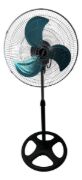 Imagen de Ventilador 3 En 1  3 Aspas Indra Pack X2 Demstore 50 Cm 50 Negro Azul Metal 3