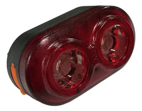 Imagen de Luz Trasera Doble Led Usb Bainbow Bicicleta Casco Negro