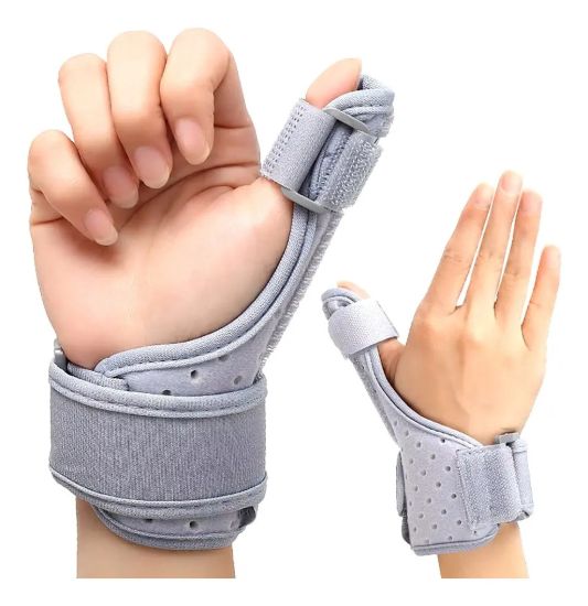 Imagen de Estabilizador Dedo Con Muñequera Lesiones Tendinitis Gris M