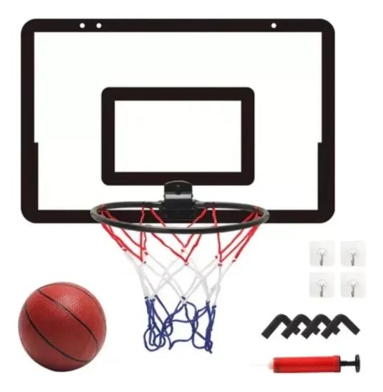 Imagen de Tablero Basket Acrilico Niños + Pelota Y Accesorios 40*60