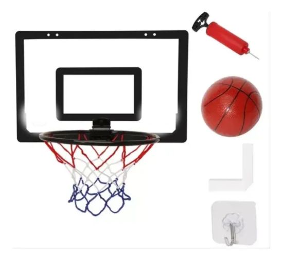 Imagen de Tablero Basket Acrilico Niños + Pelota Y Accesorios 40*60