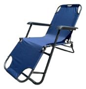 Imagen de Silla Reposera Plegable Resistente Playera Camping Azul
