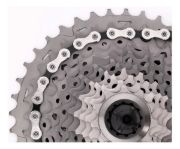 Imagen de Cadena Kmc X10 Silver Black 116 Eslabones Plateado