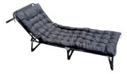 Imagen de Reposera Acolchonada Plegable Exterior Camastro Negro