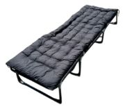 Imagen de Reposera Acolchonada Plegable Exterior Camastro Negro