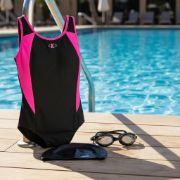 Imagen de Malla Natacion Piscina Lycra Forrada Anti Cloro + Accesorios - Rosa chicle - 10