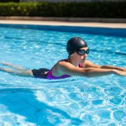 Imagen de Malla Natacion Piscina Lycra Forrada Anti Cloro + Accesorios - Rosa chicle - 10