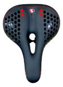 Imagen de Asiento Super Acolchonado Bicicleta + Luz Led Incorporado Negro 27 Cm 22 Cm