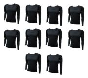 Imagen de Camiseta Térmica Larga Lycra Knex Sport X 10 Unidades - Negro - S