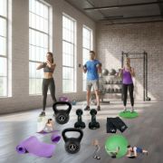 Imagen de Kit Set De Entrenamiento Pilates Fitness Ejercicio N8 Negro