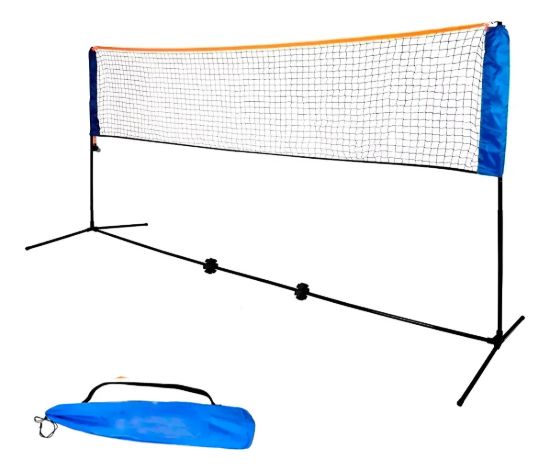 Imagen de Red Fútbol Tenis 3 Metros Regulable Portátil Set Completo Azul