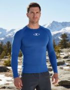Imagen de Camiseta Térmica Larga Knex Sport Adulto Hombre + Guante - Azul - XXL