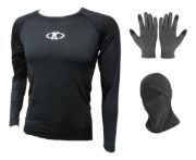 Imagen de Camiseta Térmica Larga Knex Sport Adulto Hombre + Accesorios - Negro - XXS