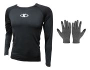 Imagen de Camiseta Térmica Larga Knex Sport Adulto Hombre + Guante - Negro - XL