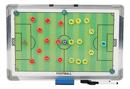 Imagen de Tabla Dt Futbol Pizarra Con Fichas Magneticas Marco 30x20 Verde Claro