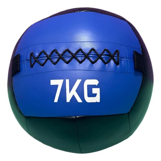 Imagen de Wall Ball Cuero 7 Kg  Pelota Entrenamiento Fitness Crossfit Negro