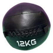 Imagen de Wall Ball Cuero 12 Kg  Pelota Entrenamiento Fitness Crossfit Negro