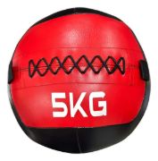 Imagen de Wall Ball Cuero 5 Kg  Pelota Entrenamiento Fitness Crossfit Negro
