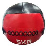 Imagen de Wall Ball Cuero 5 Kg  Pelota Entrenamiento Fitness Crossfit Negro