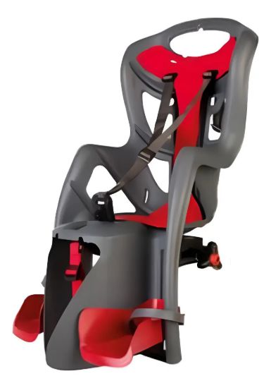 Imagen de Silla Trasera Pepe Clamp Portabebe / Fijación A La Parrilla - Gris y Rojo
