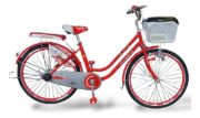 Imagen de Bicicleta Dama De Paseo C/parrilla Y Canasto Rojo 26 "